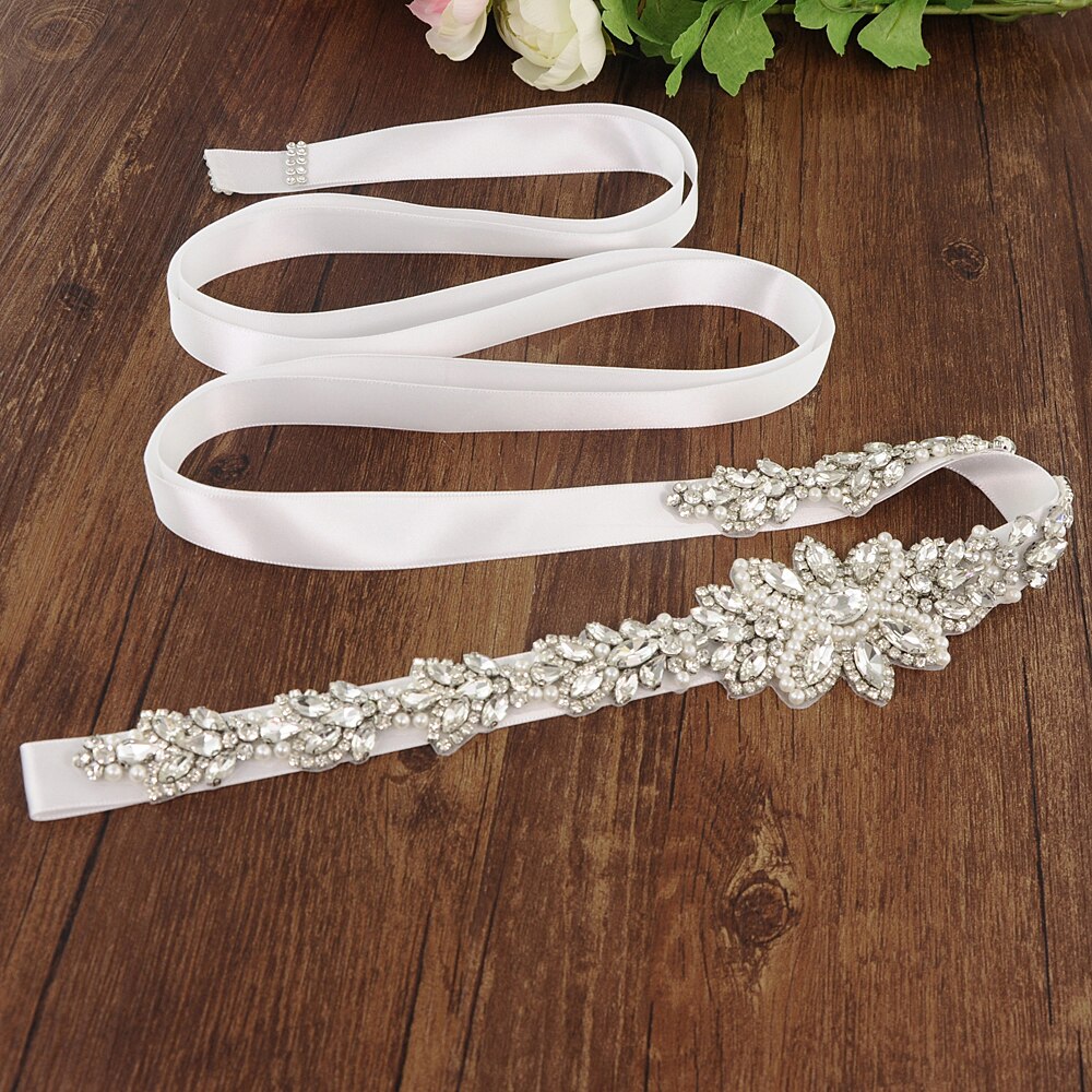 OLOMLB Braut Gürtel Hochzeit Gürtel Strass Silber Diamant Braut Gürtel für Brautkleid Hochzeit Zubehör für Abendkleid Werden