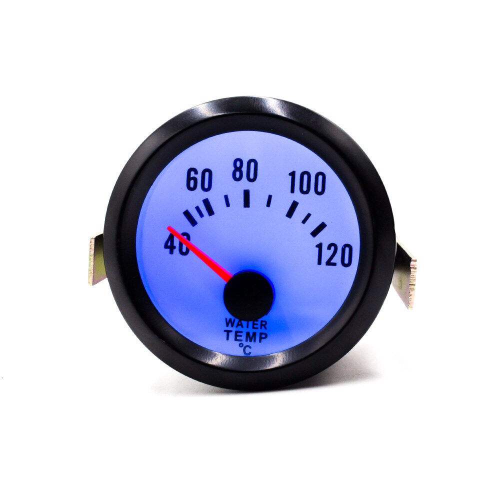 2 &quot;52Mm Mechanische Auto Water Temperatuur Meter 40 ~ 120 Celsius Meter Blauwe Led Auto Gauge Meter