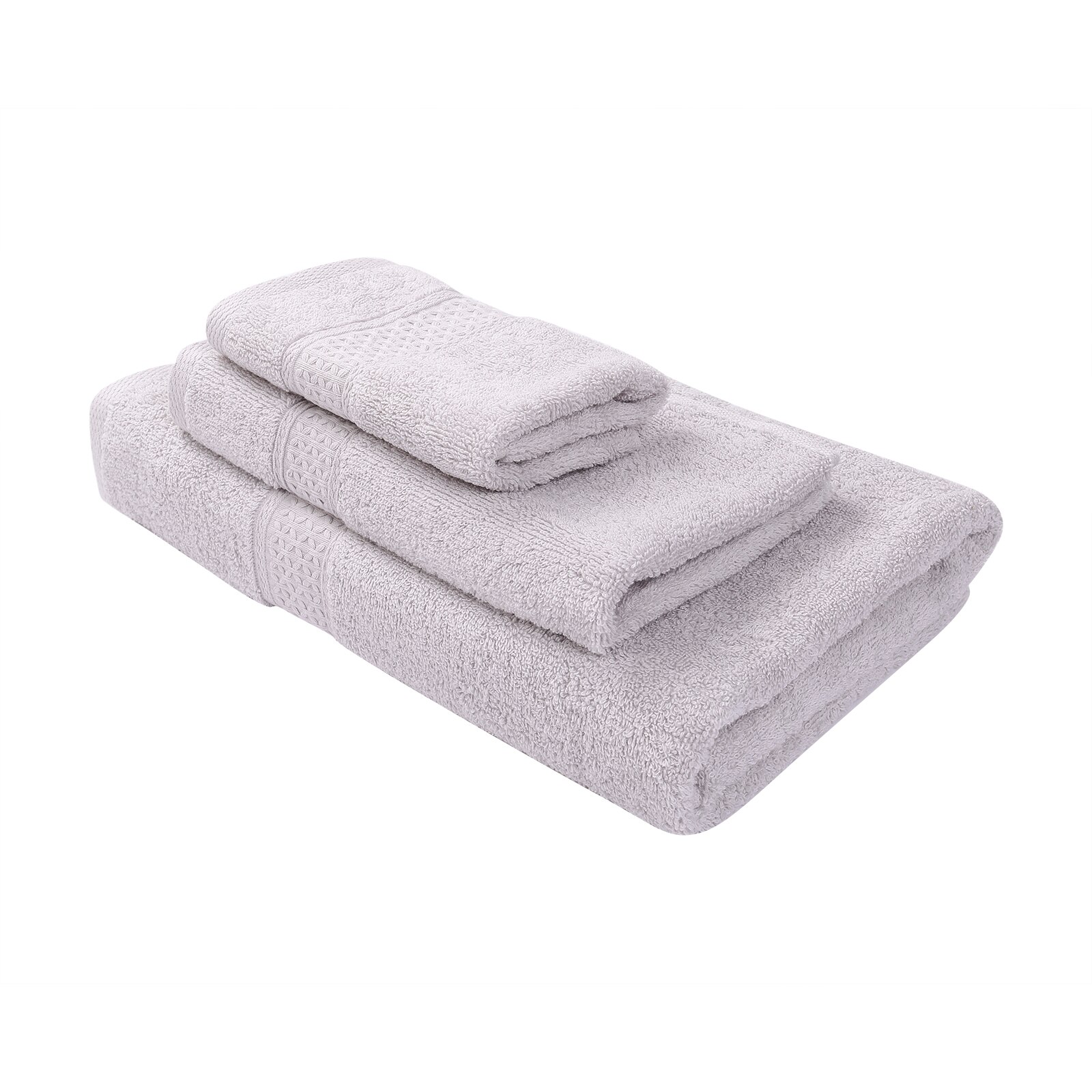 3Pcs Luxe Badhanddoek Set Hotel Zacht Katoen Zeer Absorberend Badkamer Sneldrogend Badstof Handdoeken Voor Hand Gezicht douche: light grey