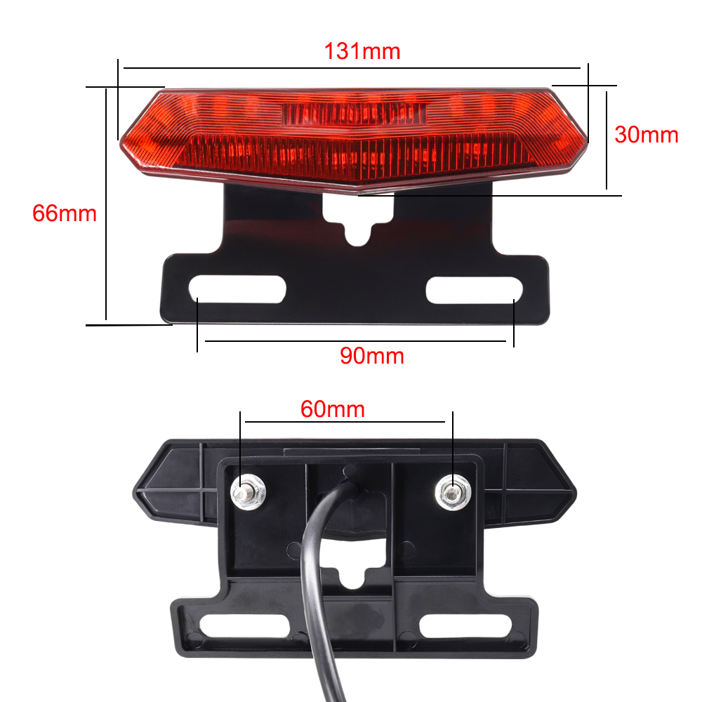 Ebike Turn Signal Rear Light Brake Include 36V 48V E-Bike Headlight with Switch DK336 For Electric Bike and Scooter Lamp