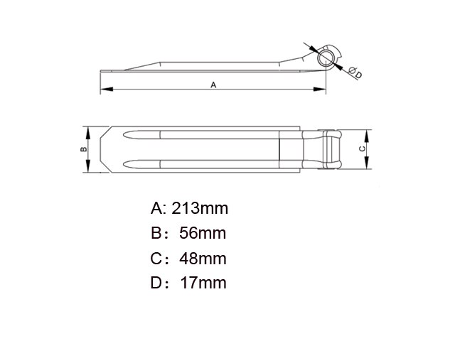 Släpvagnsgångjärn, släpvagnsdelar, förzinkat gångjärn , 220 mm långa, släptillbehör, komponenter