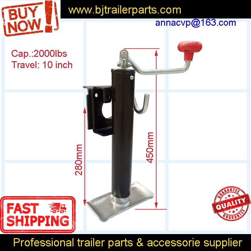 CVP 2000lbs 10 inch travel, jockey wheel trailer jack, camper jack stand caravan accessories caravana parts top wind