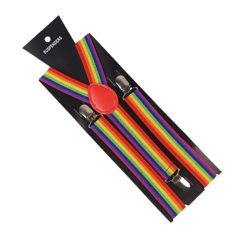 2.5cm brede justerbare y-ryg grøn gul rød jamaica flag stribede seler herre dame