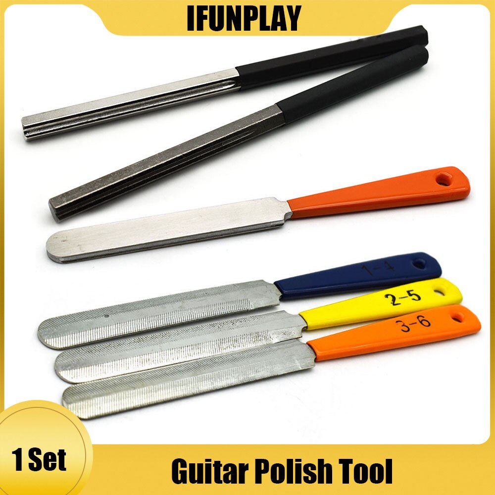 Lime de couronne de frettes de guitare en diamant, outil de réparation de frettes de guitare Luthier avec 3 tailles pour guitares ukulélé basse Banjo mandoline