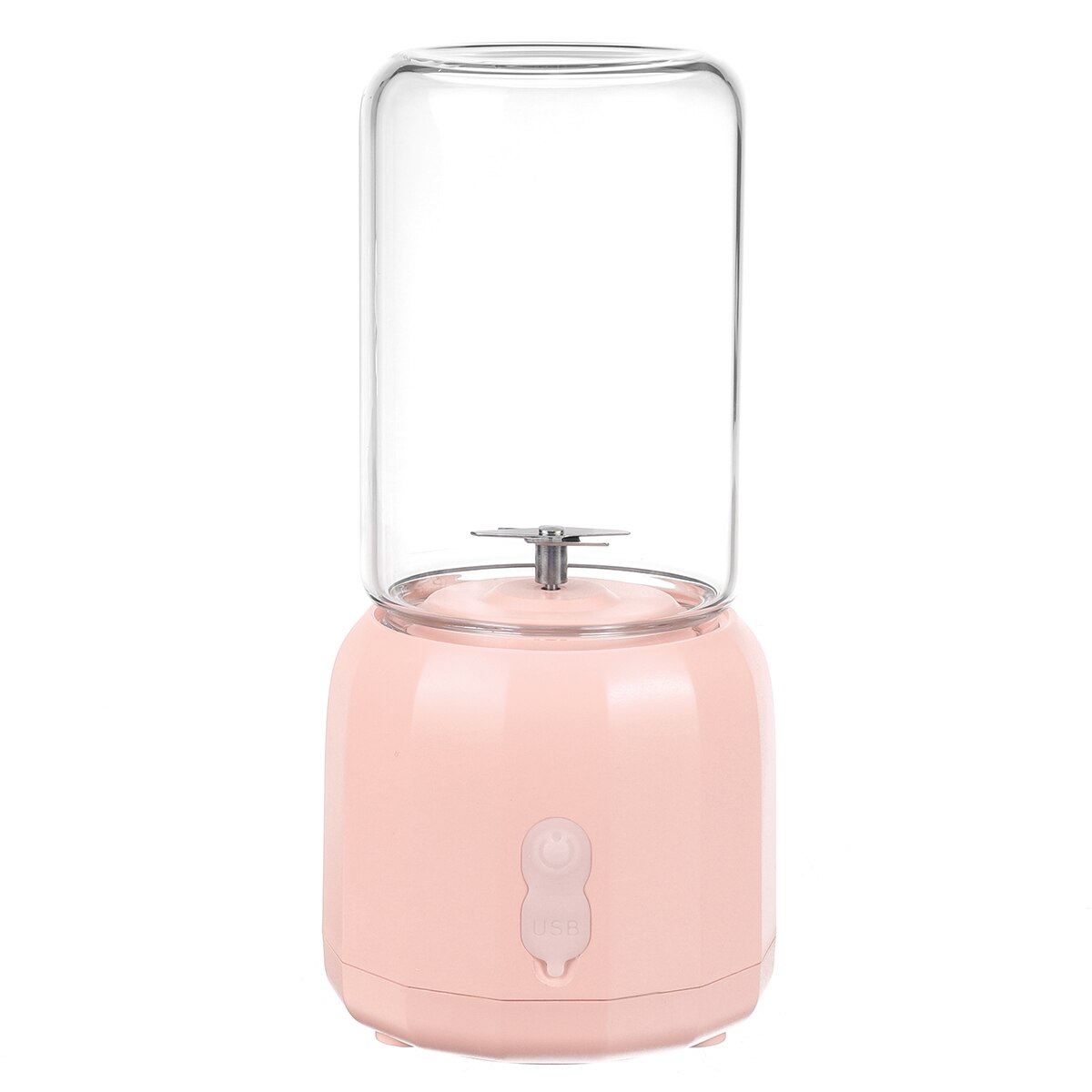 300ml 6 Blade Portable Blender USB Mixer Kitchen Electric Juicer Machine Smoothie Blender Food Processor Fruit Cup Juice Blender: Pink / 6 Blade