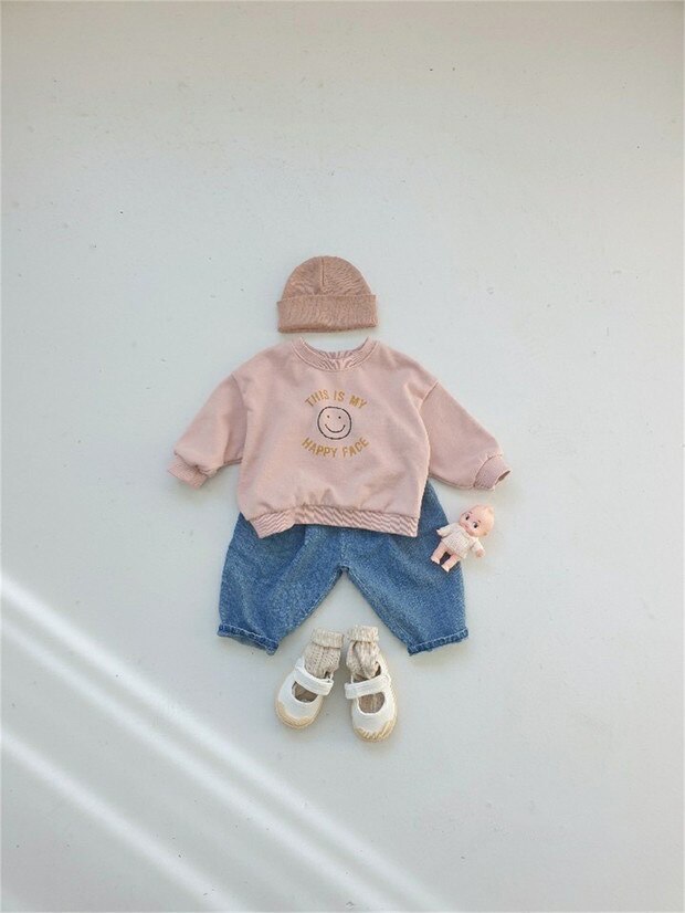 2022 Lente Baby Losse Denim Broek Baby Meisjes Dot Print Broek Leuke Peuter Jongens Jean Broek Baby Kleding