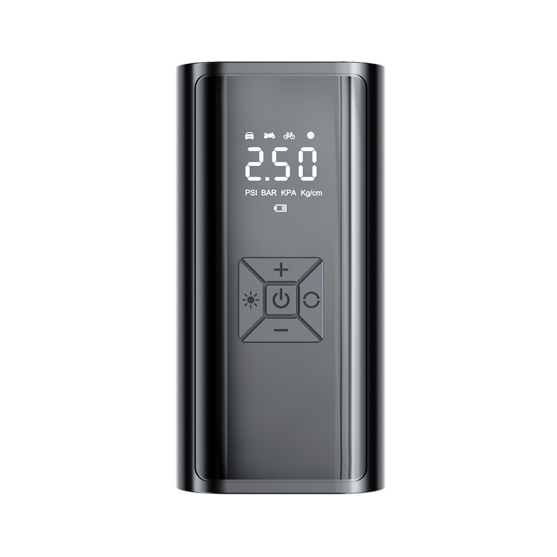 Trådlös uppblåsbar däckpump däcktryckspump helt i metall med lås för extra stark och kraftfull nödsituation: Default Title