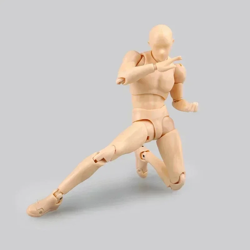BODY KUN / BODY CHAN Pose Play Grey Color Ver. Black Orange PVC Action Figure Collectible Model Toy