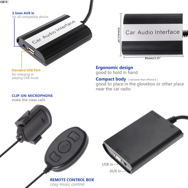 1Set Handsfree Bluetooth Kits MP3 Aux Adapter Interface Voor Renault Megane Clio Scenic Laguna