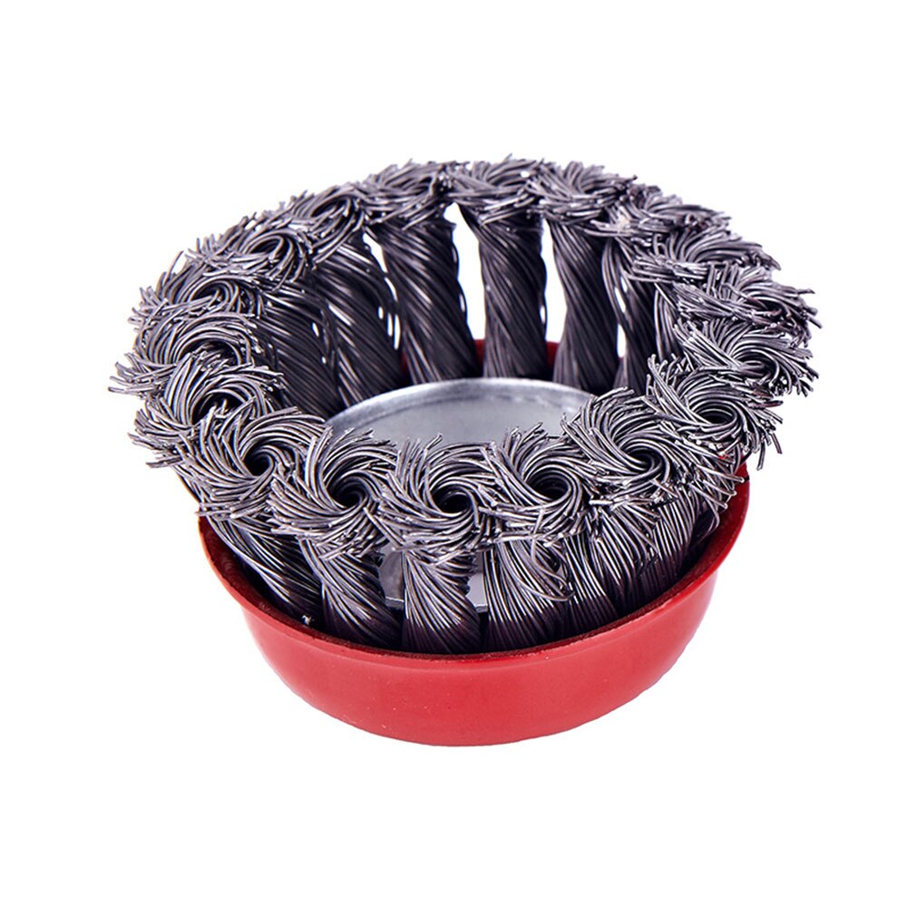 Rotary Knot Flat Cup Wire Wheel Brush For Angle Grinder Rust Removal