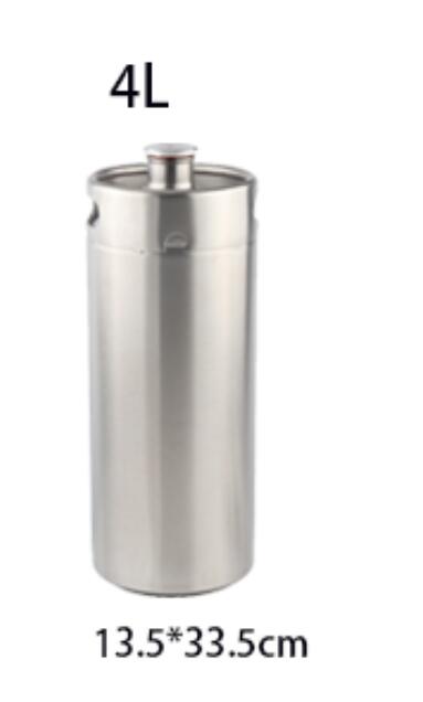 2L/3L/5L 304 Container Stainless Steel Home Brewing Two Pressure-Resistant Venting Cover Craft Fermentation Beer Barrel: 4L