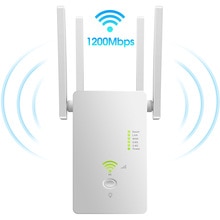 WiFi Extender Signal Booster Dual-Band AC1200 WiFi Range Extender with 4 External Antennas