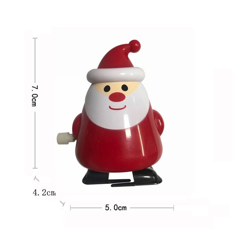 Christmas Clockwork Jumping Toys Children Mini Christmas Vintage Santa Claus Snowman Wind Up Toys for Kids Funny: Chubby Santa