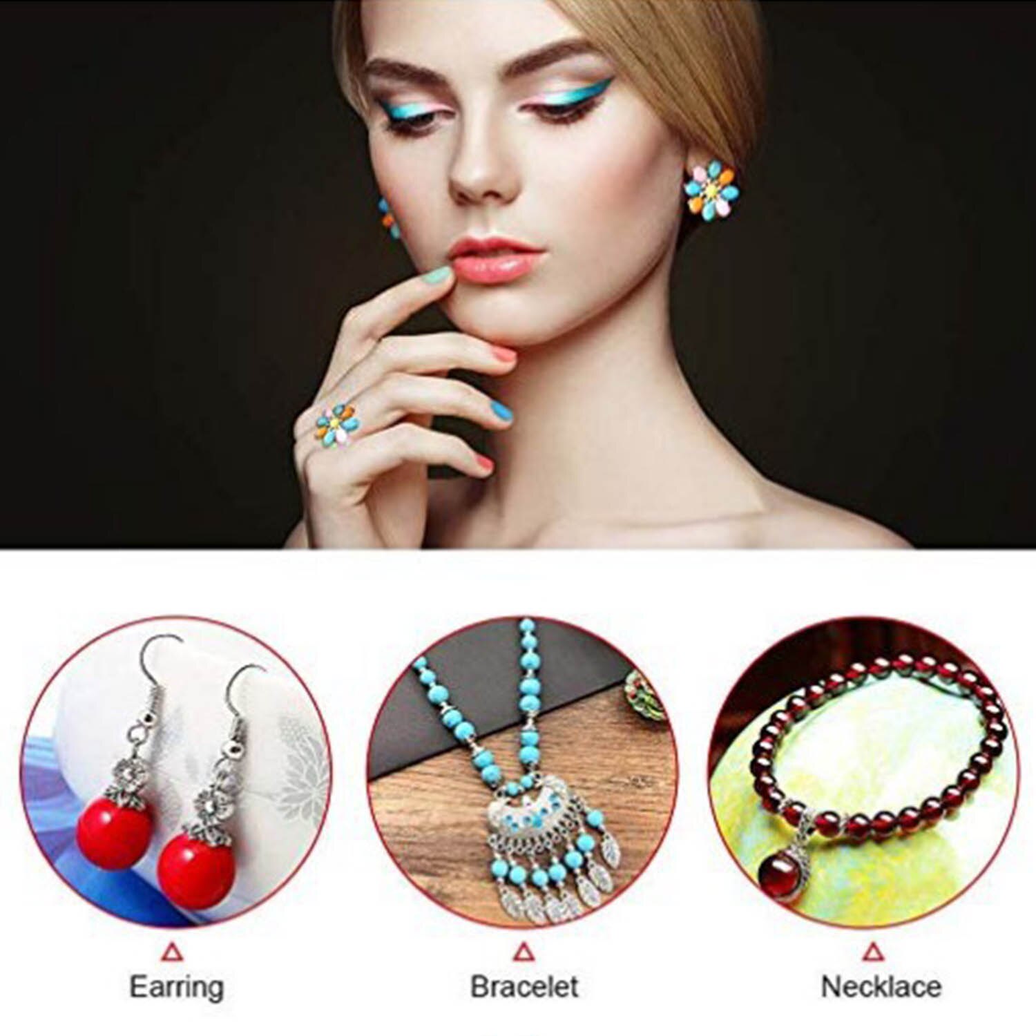 1197 st diy pärlor smycken gör tillbehör kit för armband halsband örhängen gör barn flickor tonåringar jul födelsedag