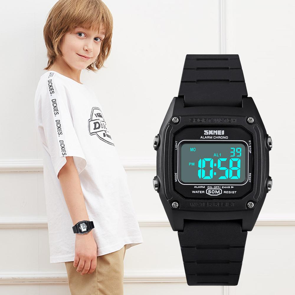 Skmei sport børn ure digital børne pige dreng ur stopur alarm ur vandtæt lysende montre enfant 1614
