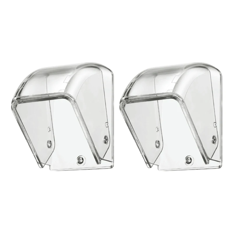 CACAZI Outdoor-Türklingelknopf, wasserdichte Abdeckung, kabelloser Ring-Gong-Knopf, PC, transparenter Regenschutz für Zuhause, Gehäuse, Schutzknopf: WHITE