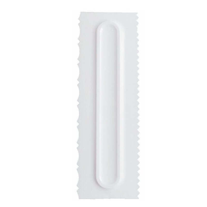 1pc cake decoratie kam gladstrijker cake schraper 3 texturen bak gebak gereedschap fondant spatels keuken bakvorm: B
