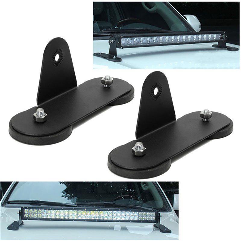 2pcs Universal Powerful Strong Magnetic Base Mounting Bracket LED Work Light Bar Holder For Offroad SUV ATV UTB Truck