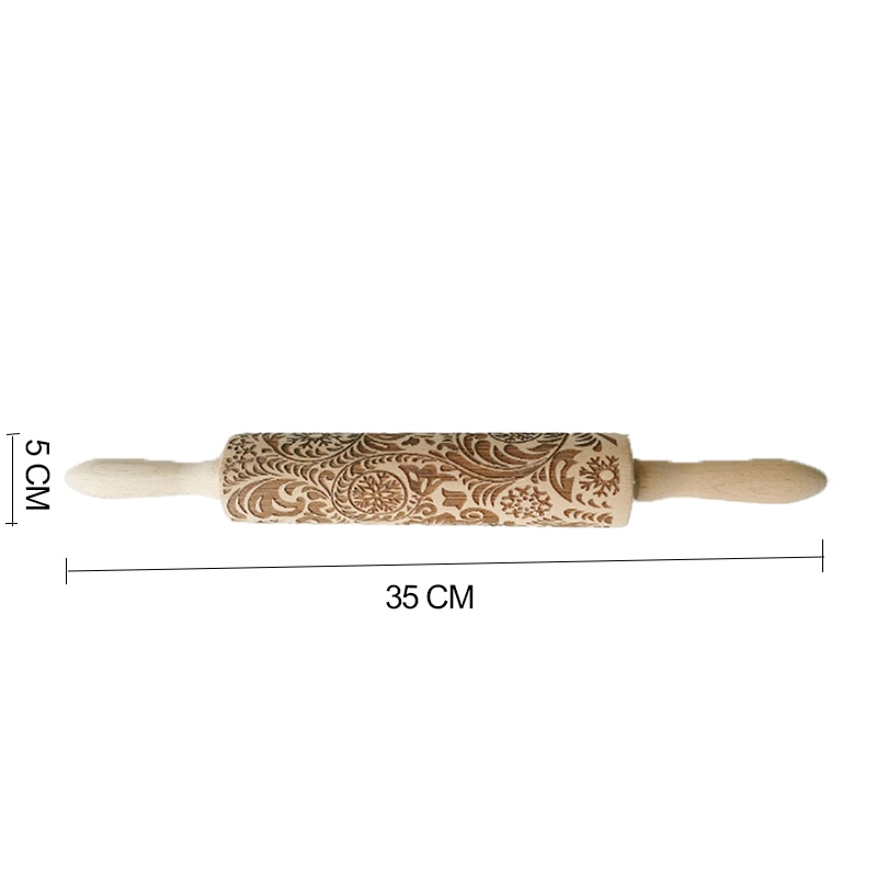 Valentine's Day DIY Christmas Embossing Rolling Pin Various pattern Baking Cookies Biscuit Fondant Cake Dough Engraved Roller: A