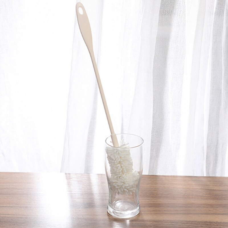 Esponja para botella de 39,5 CM, cepillo de limpieza, taza de Limpiador de cocina, herramienta de lavado de taza de vidrio, mango largo, cepillos de esponja no tóxicos