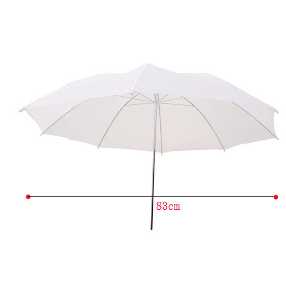 2pcs 33in 83cm Flash Translucent White Soft Umbrella Photo Studio Accessories