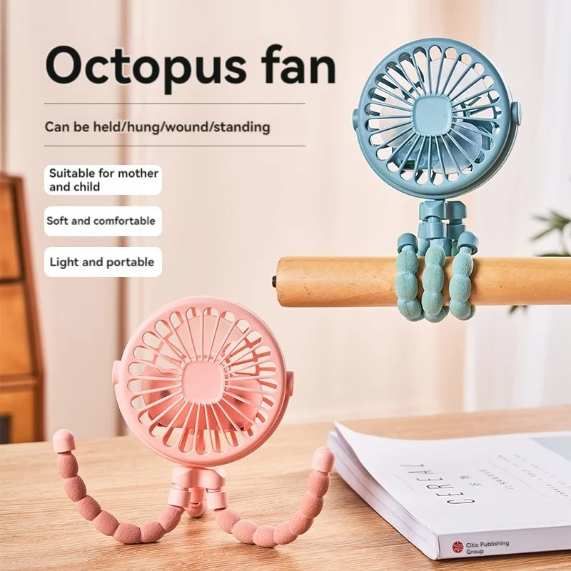 Mini ventilador de mão multifuncional com luzes LED, carregamento USB, carrinho multifuncional, portátil, suporte de polvo, estilo variável, 1 pc