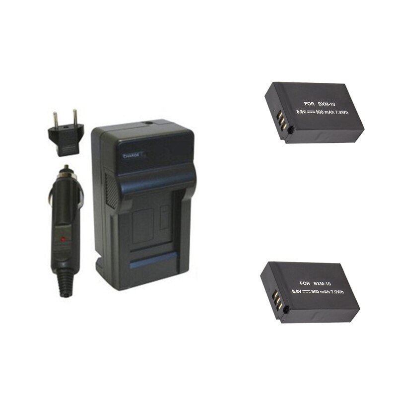 Bxm 10 bxm -10 erstatningsbatteri + lader til xiaoyi yi -m1 speilløst kamera.: 2