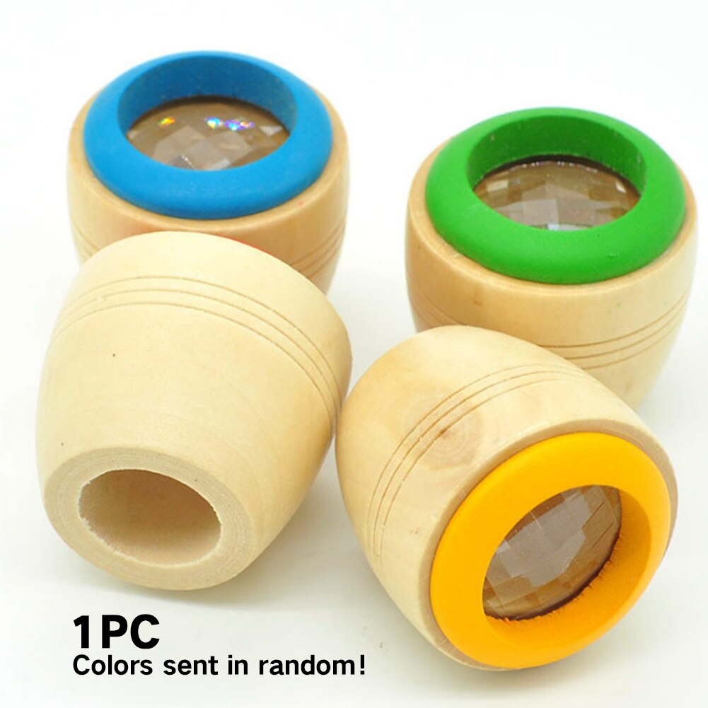 Bambini Giocattoli Divertenti Multi Prisma non-tossico Regalo di Legno Caleidoscopio di Osservazione per I Bambini Mondo Colorato scimmia Effetto Occhi Magico