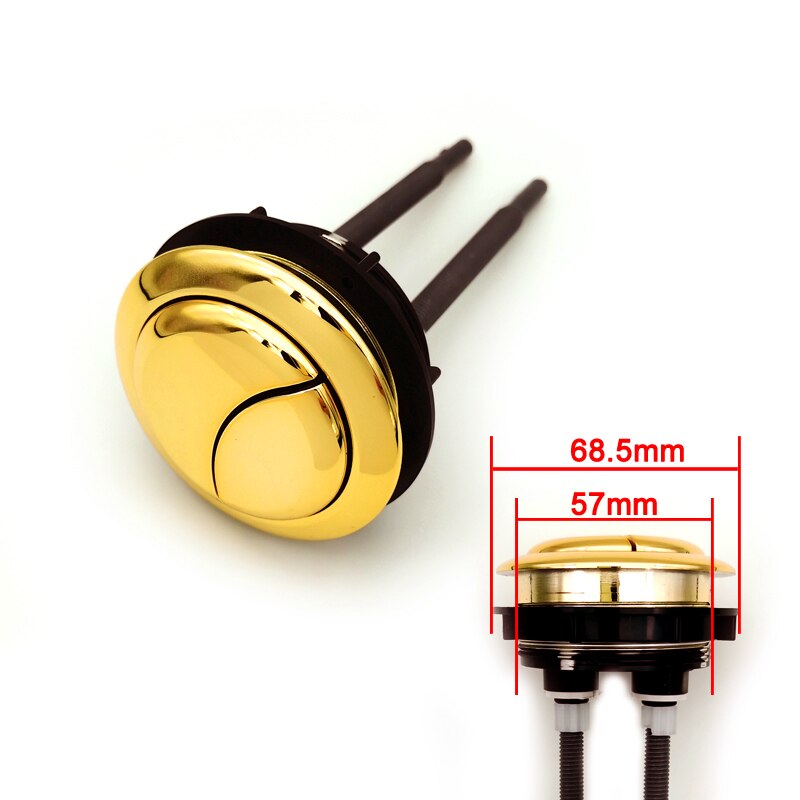 Dual Flush toilet tank Gold colour 38mm/48mm/58mm Button Round shape Toilet Push Buttons Bathroom Accessories: Fit 58mm cover hole
