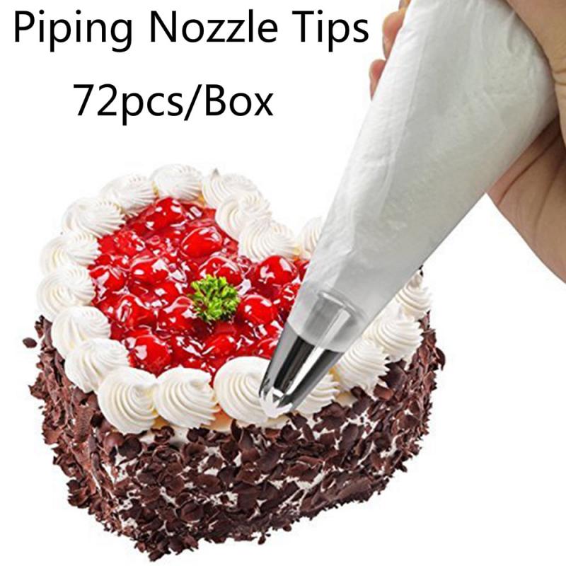 Piping Nozzle Tips 72 Stks/set Cake Decorating Kit Set Gereedschap Piping Nozzles Pastry Tassen Pastry Icing Tassen Nozzles Set doos
