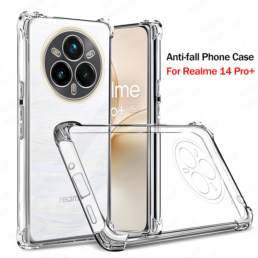 Shockproof Armor Case For Realme 14 Pro+ Realme14 Pro Plus Realme14Pro 14Pro 5G Clear Silicon Back Cover Transparent Coque Funda