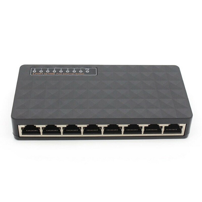 10/100 Mbps 8 Ports Poe Ethernet Lan commutateur de réseau de bureau adaptateur Hub (prise ue)