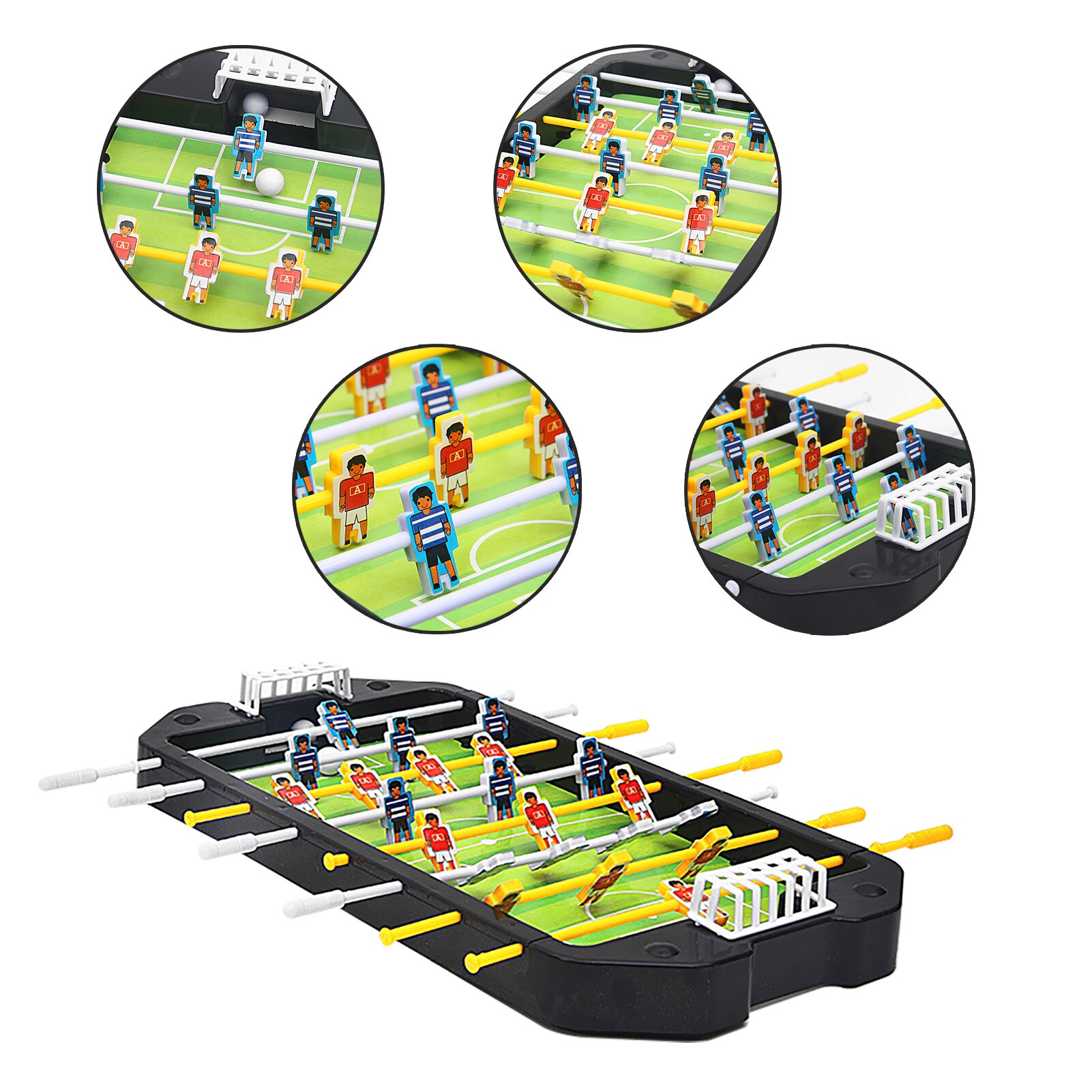 Mini Tabletop Tafelvoetbal Tafel-Draagbare Tafel Voetbal Game Set Keeper Voor Kinderen Volwassen Home Party Spelen Games