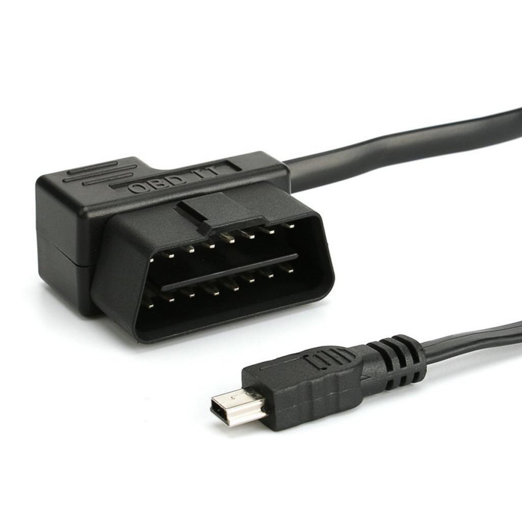 16-pin OBD II 2 Cable Diagnostic Extension Adaptor To Mini USB Cable 180cm