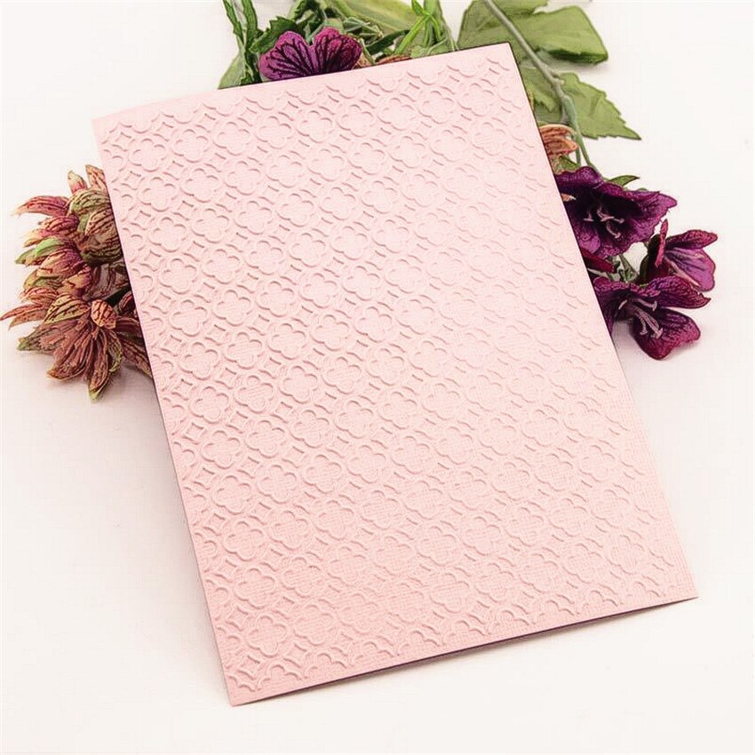 12.7X17.8Cm Bloemen Gat Embossing Mappen Plastic Bump Scrapbooking Diy Template Fondant Inspringen Cake Fotoalbum Kaart Maken