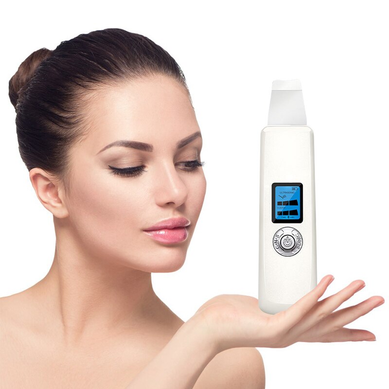 Ultrasonic Ion Skin Scrubber Facial Care Ultrasonic Scrubber Cleaner Blackhead Removal Face Peeling Extractor Skin Device