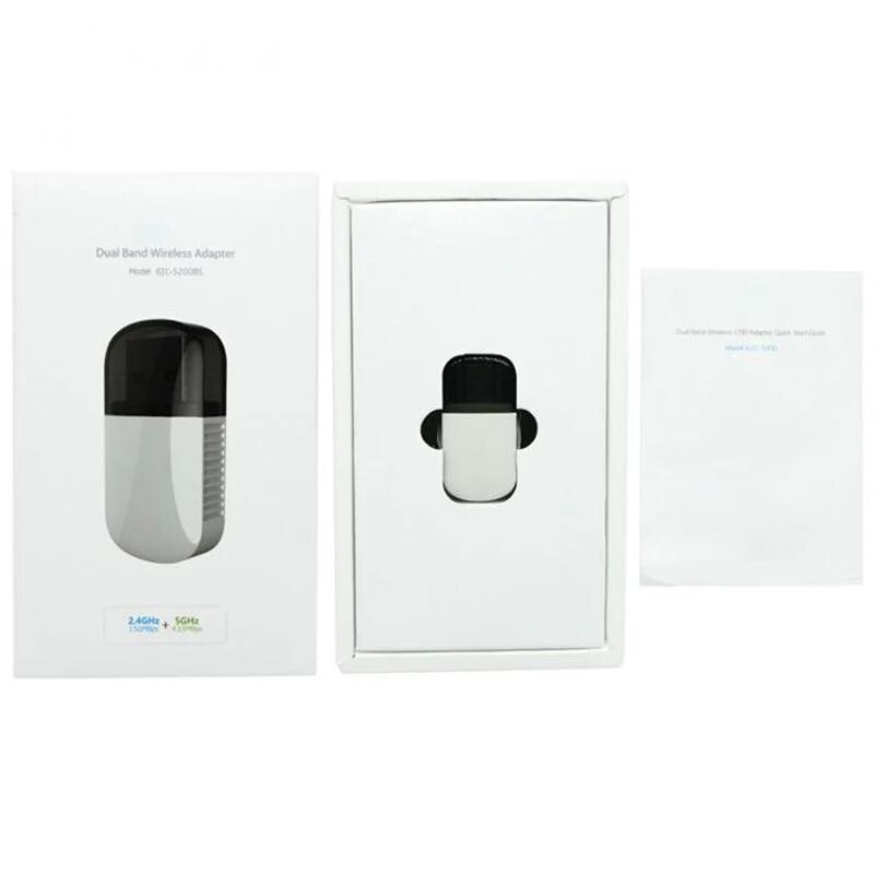 Wireless 802.11ac 802.11N Adapter Ezcast 5200 Wireless USB WIFI Adapter 5G/2.4G Bluetooth 4.2 Dual Band AC 600Mbps NetworkCard