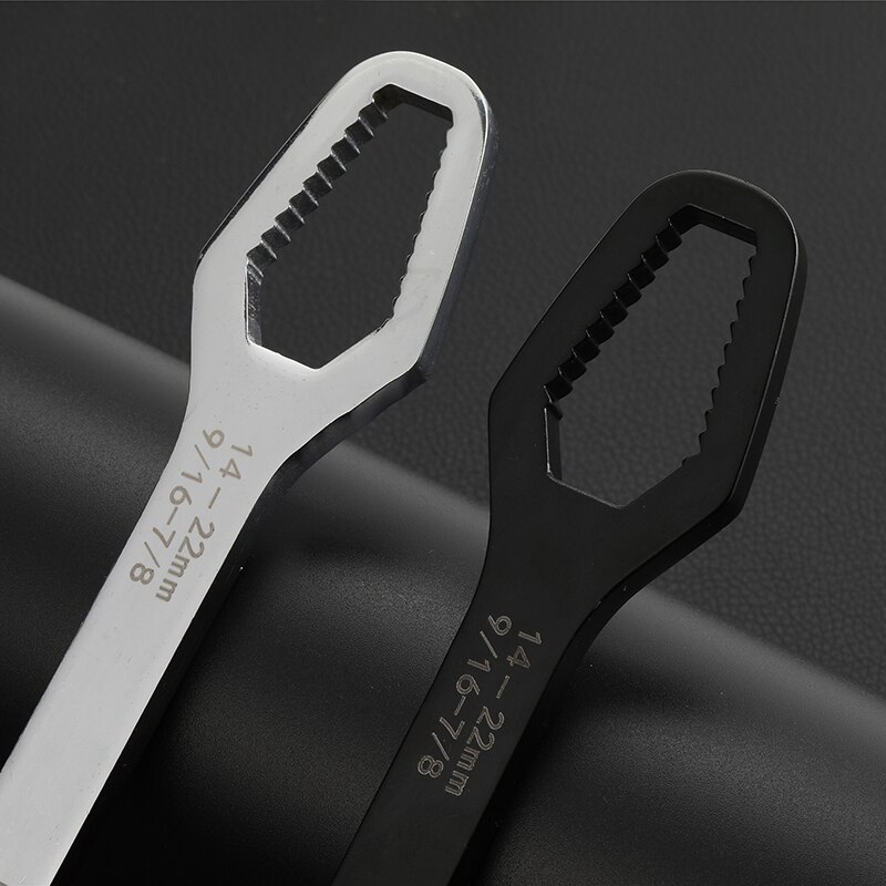 Double-Head Universal Spanner Ratchet Wrench Key Set 8-22mm Screw Nuts Wrenches Repair Double-Headed Self-Tightening Hand Tools