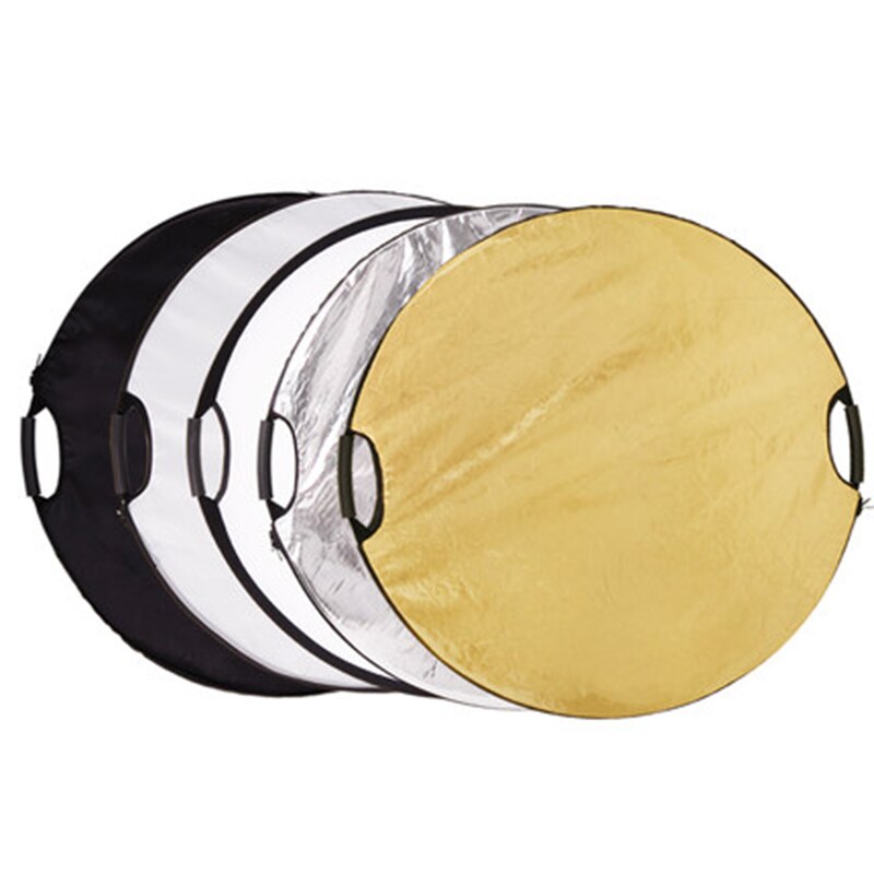 60cm 5 in 1 Round Reflector Photo Studio Prop For Indoor Outdoor Foldable Photography Handhold Light Reflector With Carrying Bag