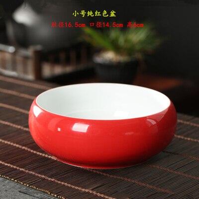 Bol de lavage de thé, brosse d'écriture, pot kung fu accessoires à thé en céramique stylo de sable violet bol d'eau de lavage de thé plante hydroponique