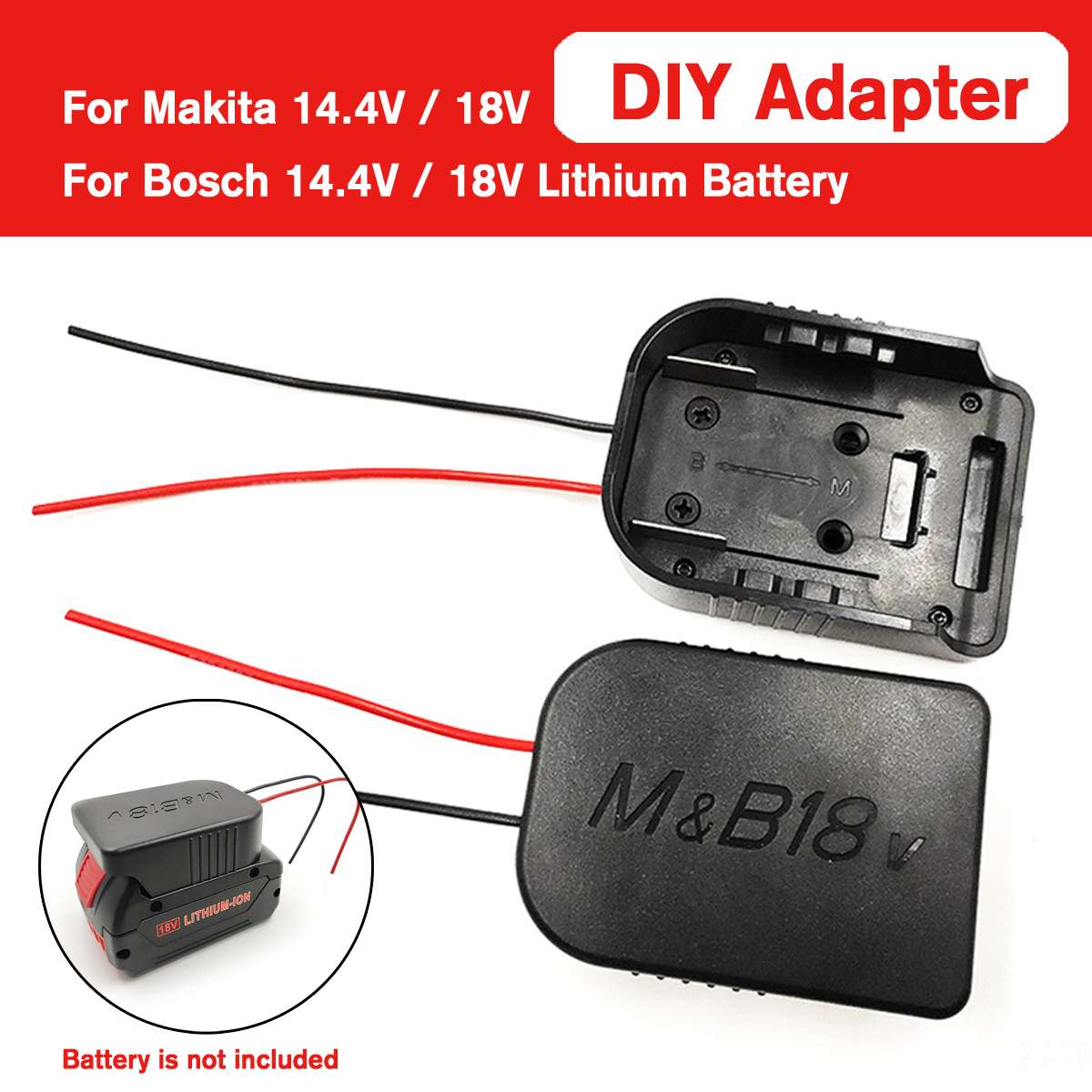 Câble adaptateur de sortie de fil de connexion bricolage pour Makita 14.4V/18V pour batterie au Lithium 14.4V/18V convertir la batterie sortie de câble de bricolage