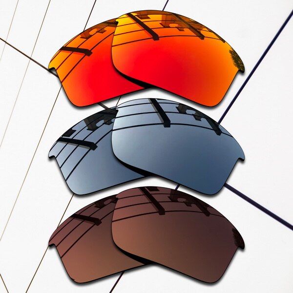 E.O.S Polarized Replacement Lenses for Oakley Bottle Rocket Sunglasses - Varieties Colors: Fire-BlackIR-Brown