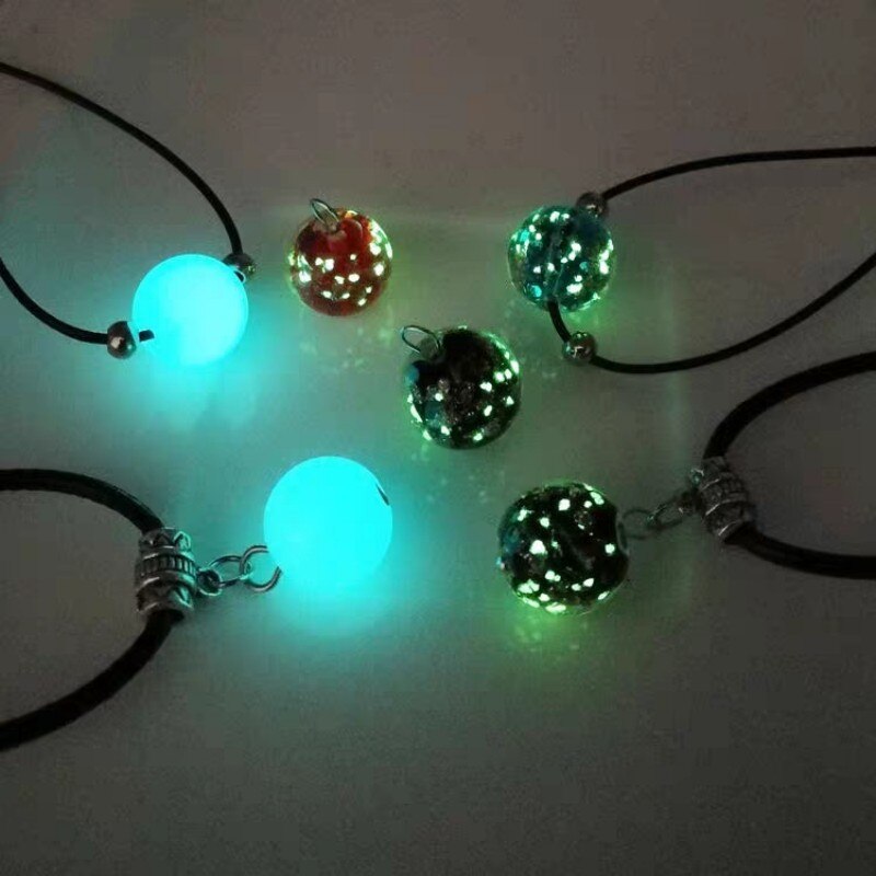 Natursten lysende glødende i mørket runde løse perler til smykkefremstilling gør-det-selv armbånd kvinder yoga smykker 6/8/10/12mm 15 ''