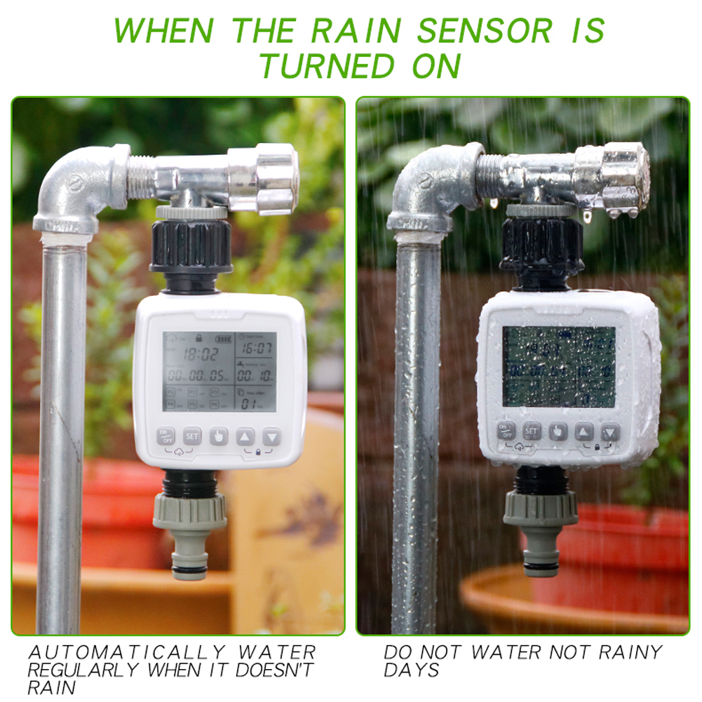 Garden Watering System Auto Irrigation Timer Waterproof Rain Sensing Agricultural Irrigation Garden Watering Timing Valves