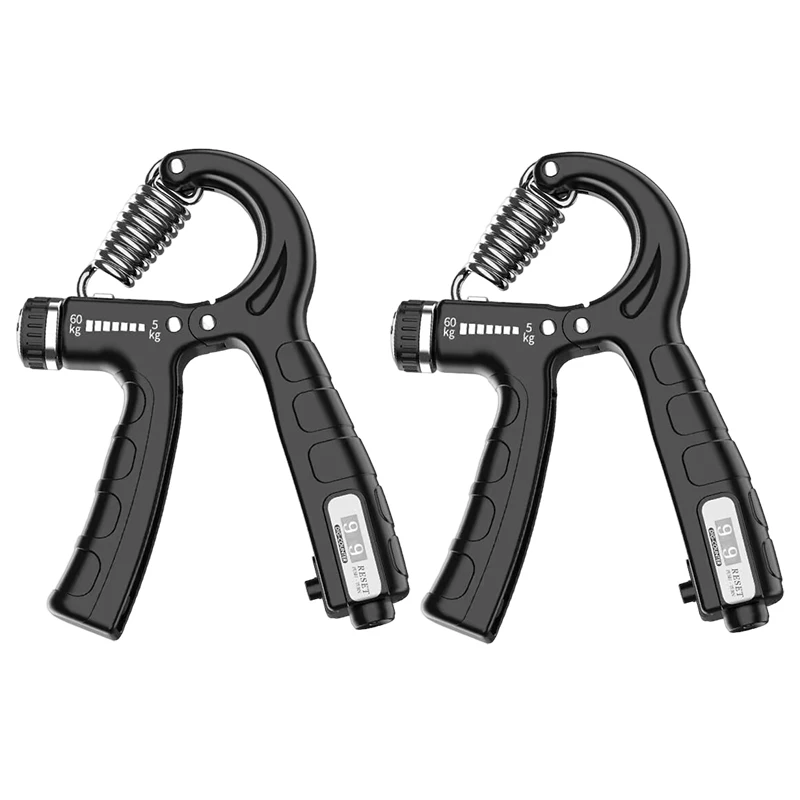 Digital Electronic Hand Dynamometer Grip Strength Measurement Meter Auto Capturing Hand Grip Power 200 Lbs / 90 Kgs: 2pcs Grip