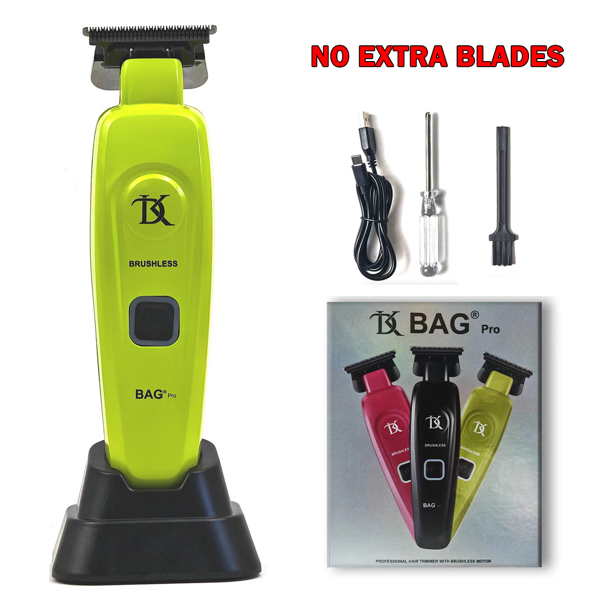 BRDCLIP 106 DK078 Professioneller Haarschneider 7500 U/min 7200 U/min Elektrischer Akku-Trimmer DLC-Klinge mit Ladestation Herrenfriseur: Rose verrotten