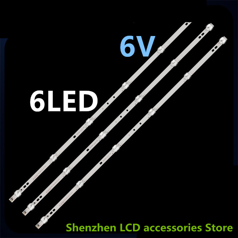 Voor Zhengke LE19B Ace YL24-80LJ Lamp Strip HS-32D3006V1W6C1B58410M-HX NO.3 6LED 6V 584Mm 100% Led Backlight Strip
