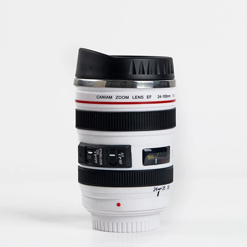 Rvs Slr Camera EF24-105mm Koffie Lens Mok 1:1 Schaal Caniam Koffie Mok: White