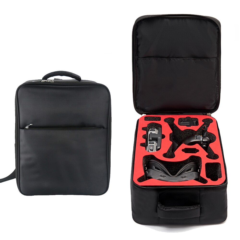 DJI FPV Backpack Multifunctional Drone Accessories Bag Portable Storage Backpack For DJI FPV Drone Accessories: Red Foam