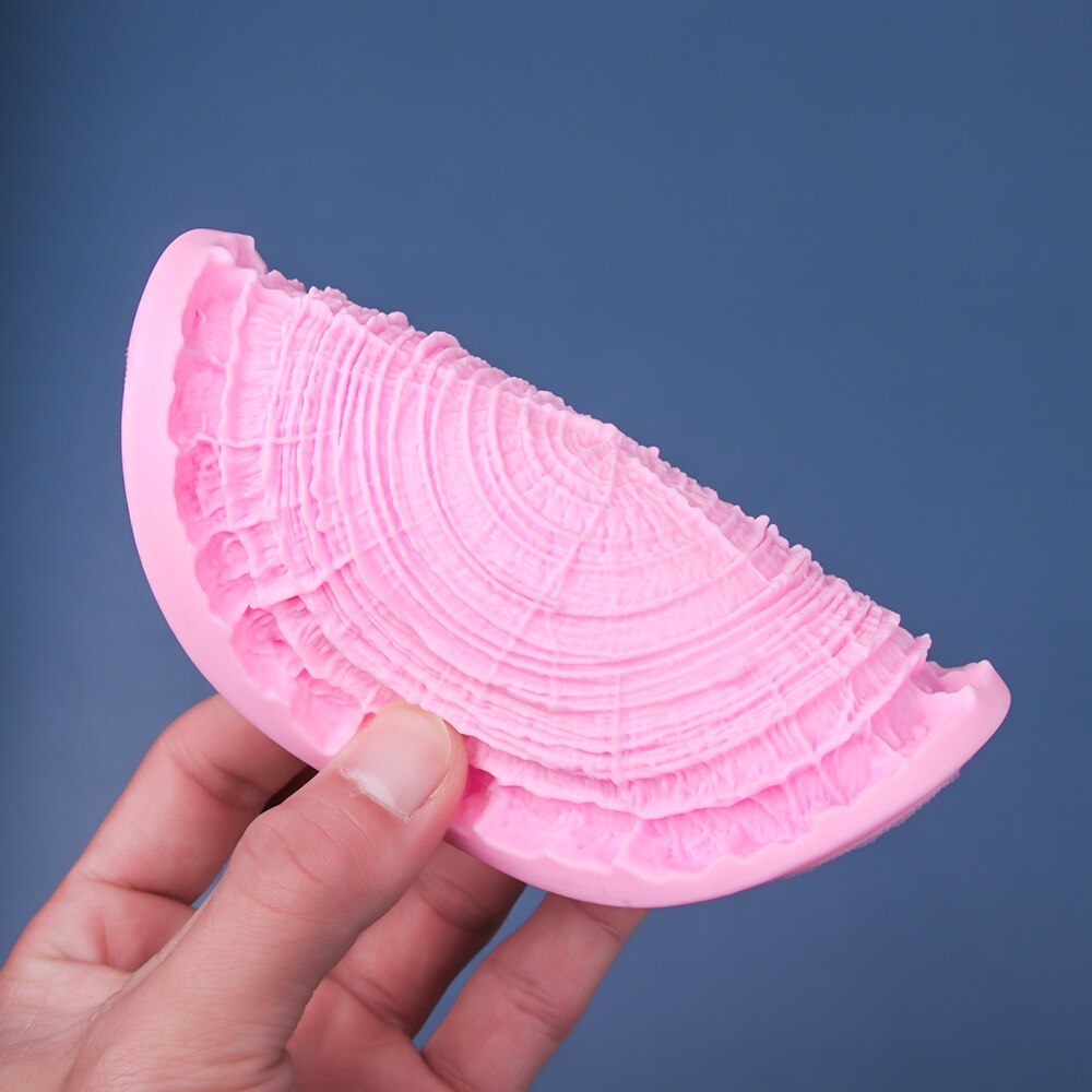 Tree Stump Cake Mould Silicone Mold Tree Rings Chocolate Mold Cake Topper Clay Tool Fondant Cake Making Accessories DIY Crafts